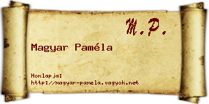 Magyar Paméla névjegykártya